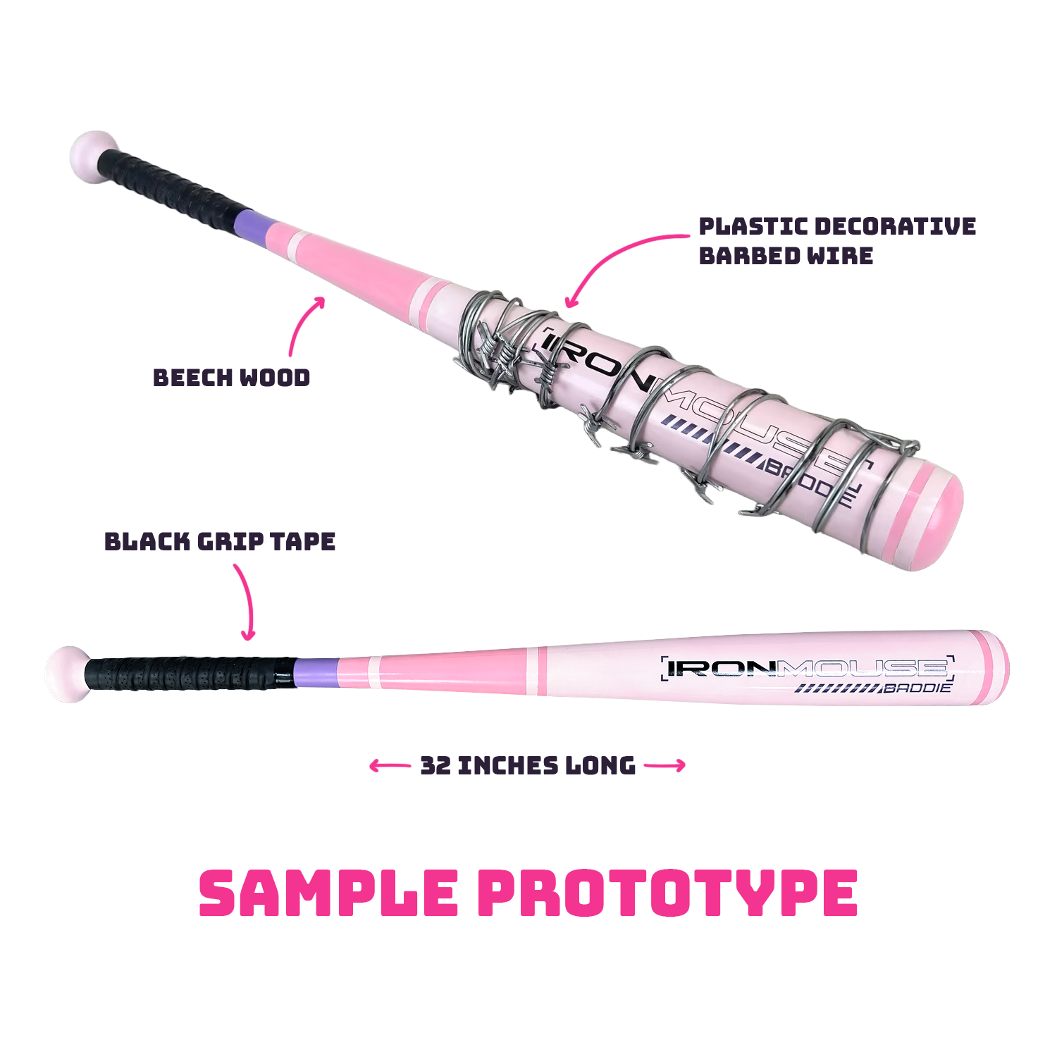 Ironmouse Anniversary Baseball Bat