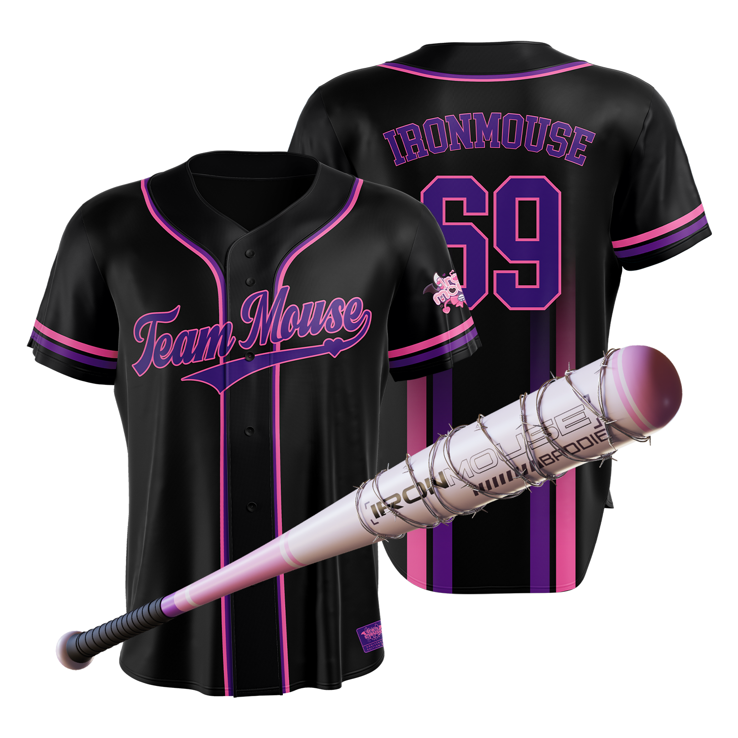 Ironmouse Anniversary Baseball Bundle